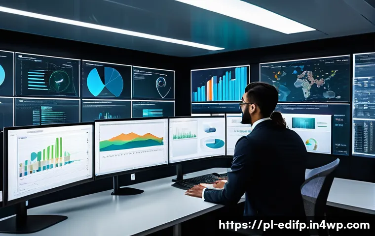 연합학습의 성과 기반 평가 방법 - A modern data science laboratory with multiple professionals collaborating on federated learning mod...