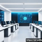 Home 22 연합학습의 기초부터 고급까지 배우기 - A futuristic medical research lab in Poland where diverse healthcare professionals collaborate on AI...