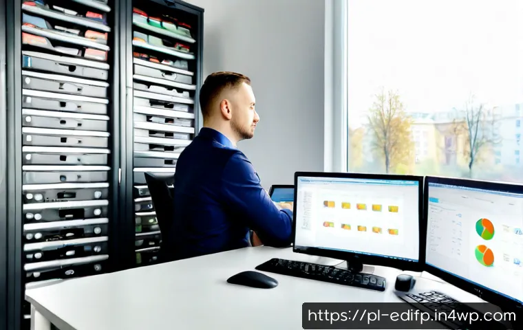 Home 17 연합학습의 비용 효율성 분석 - Photorealistic modern Warsaw business office, a Polish data analyst comparing the operating cost of ...